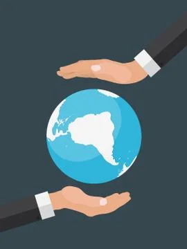 Helping Hand in Personal development. Success. Personal and care Stock Illustration