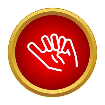 Helping hand reaching together, human care gesture icon 스톡 일러스트