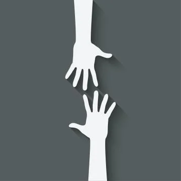 Helping hand symbol Stock Illustration