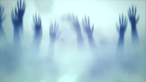 Helping hands behind the glass Stock Footage 209774405