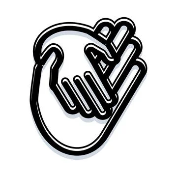Helping hands icon showing support and collaboration Illustrazione stock