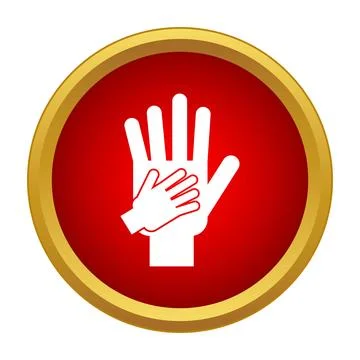 Helping hands icon symbolizing support and protection Stock Illustration
