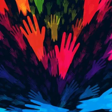 Helping hands Stock Illustration