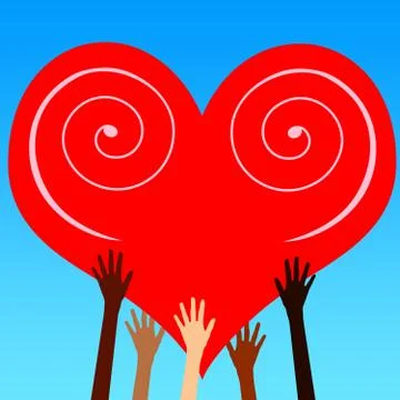 Helping hands Stock Illustration