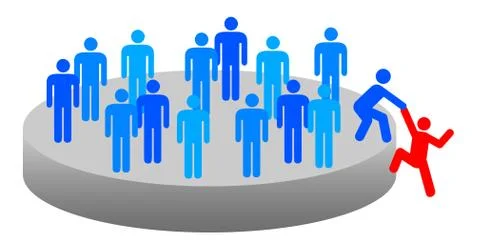 Helping hands Stock-Illustration