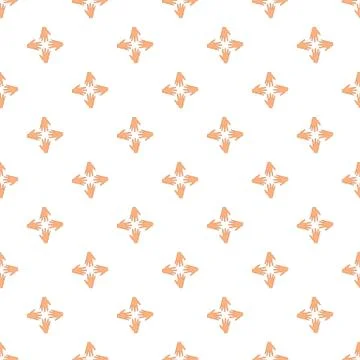 Helping hands pattern, cartoon style Stock Illustration