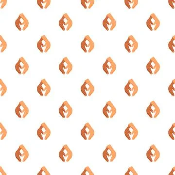 Helping hands pattern forming heart shape background Stock Illustration
