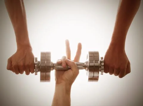 Helping hands Foto stock