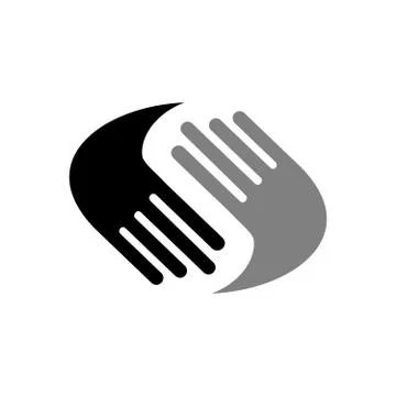 Helping Hands Symbol Design Stock Illustration