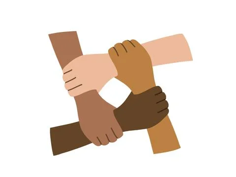 Helping hands together Stock Illustration