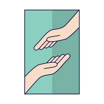 Helping Hands Vector Illustration Stock Illustration