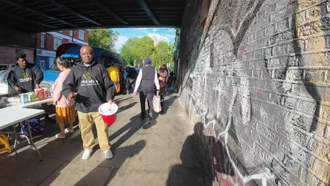 Helping the homeless. Stock Footage 276606864