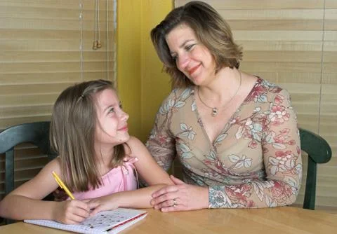 Helping With Homework 1 Stock Photos