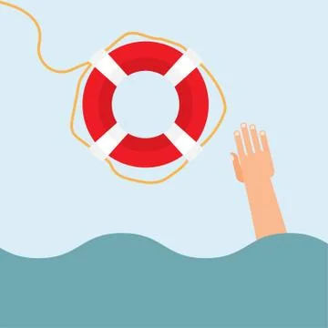 Helping to survive Stock Illustration