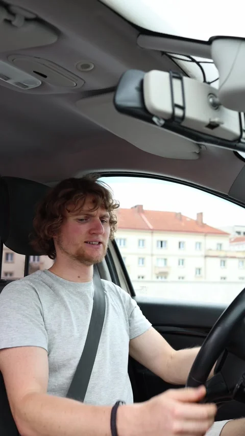 Helpless car owner cannot restart the vehicle after another breakdown Stock Footage 342918329
