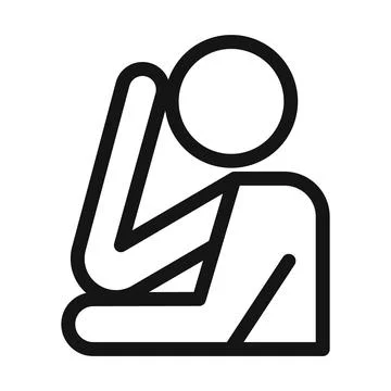 Helpless human icon mark in filled style Illustrazione stock
