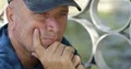 Helpless Person Looking Sad Metallic Fence Protect Frontier Emigration Concept 4k or 4k+ Resolution