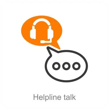 Helpline talk Stock Illustration