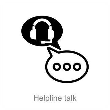 Helpline talk Stock Illustration
