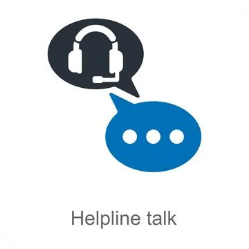 Helpline Talk Stock Illustration