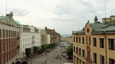 Helsingborg buildings time lapse Stock Footage 76737364