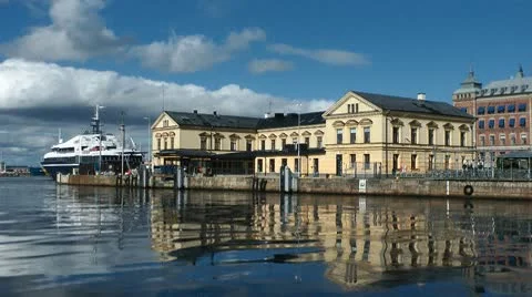 Helsingborg harbor Stock Footage 8983640