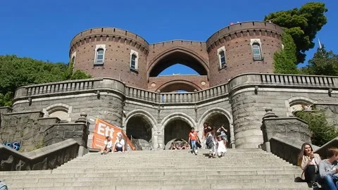Helsingborg, Sweden : Medieval gate Stock Footage 195011509