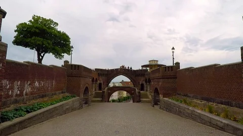 Helsingborg terrace steps time lapse Stock Footage 76737345