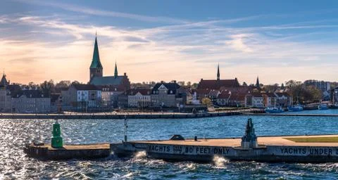 Helsingor, Denmark - May 01, 2017: Panorama of the town of Helsingor Stock Photos