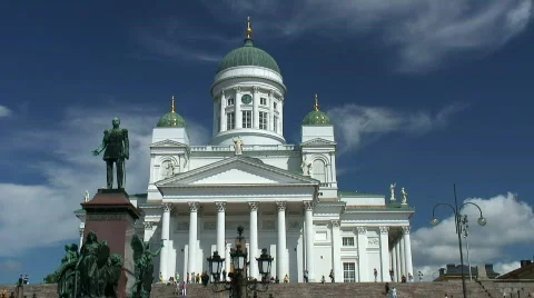 Helsinki Cathedral Stock Footage 491073