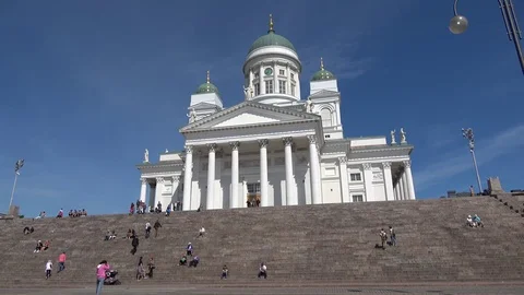 Helsinki Cathedral Stock Footage 77775100