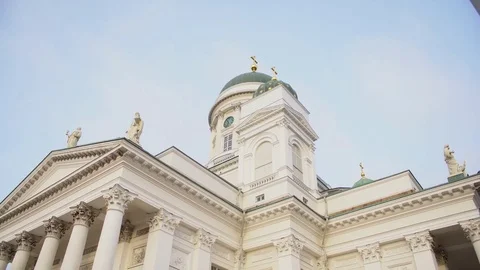Helsinki Cathedral In Senate Square Stock Footage 70668128