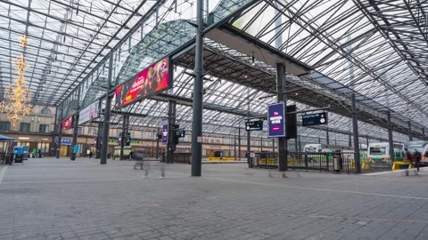 Helsinki Central Station Time Lapse Stock Footage 308893662