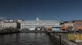Helsinki Cityscape, Market Square, City Hall, Esplanadi, People Shopping HD Footage