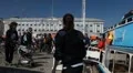 Helsinki Cityscape, Market Square, City Hall, Esplanadi, People Shopping HD Footage