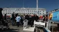 Helsinki Cityscape, Market Square, City Hall, Esplanadi, People Shopping HD Footage