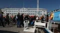 Helsinki Cityscape, Market Square, City Hall, Esplanadi, People Shopping HD Footage