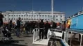 Helsinki Cityscape, Market Square, City Hall, Esplanadi, People Shopping HD Footage
