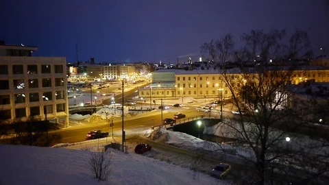 Helsinki evening traffic Stock Footage 69862765
