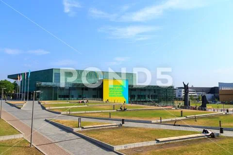 Helsinki, Finland - June 21, 2019: Helsinki House of Music. Musiikkitalo Stock Photos