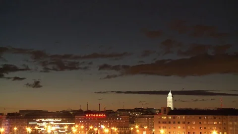 Helsinki Hakaniemi at night Video stock 84263299