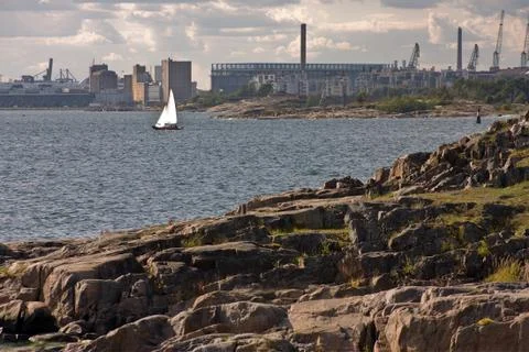 Helsinki harbor Stock Photos