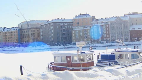 Helsinki Harbour anamorphic crop Stock Footage 161901809