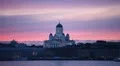 Helsinki Lutheran Cathedral, Senate Square, Beautiful Twilight, Red Dusk HD Footage