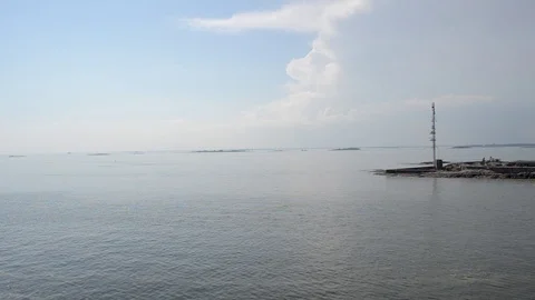 Helsinki Sea Lighthouse Stock Footage 92385681