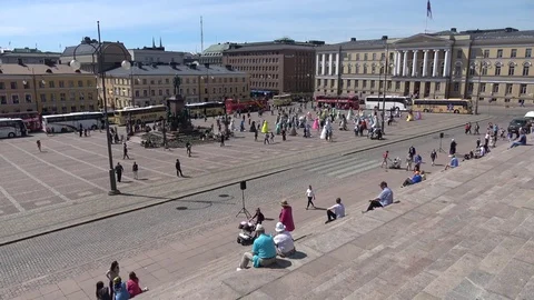 Helsinki Senate Square Stock Footage 77776526