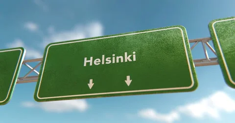 Helsinki Sign in a 3D animation Stock Footage 251289817
