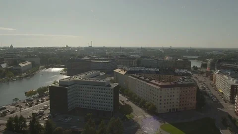 Helsinki skyline in the summer Video stock 84264922