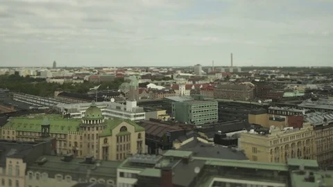 Helsinki skyline Tilt shift 3 Video stock 84265167