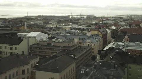 Helsinki skyline Tilt shift 4 Video stock 84265122